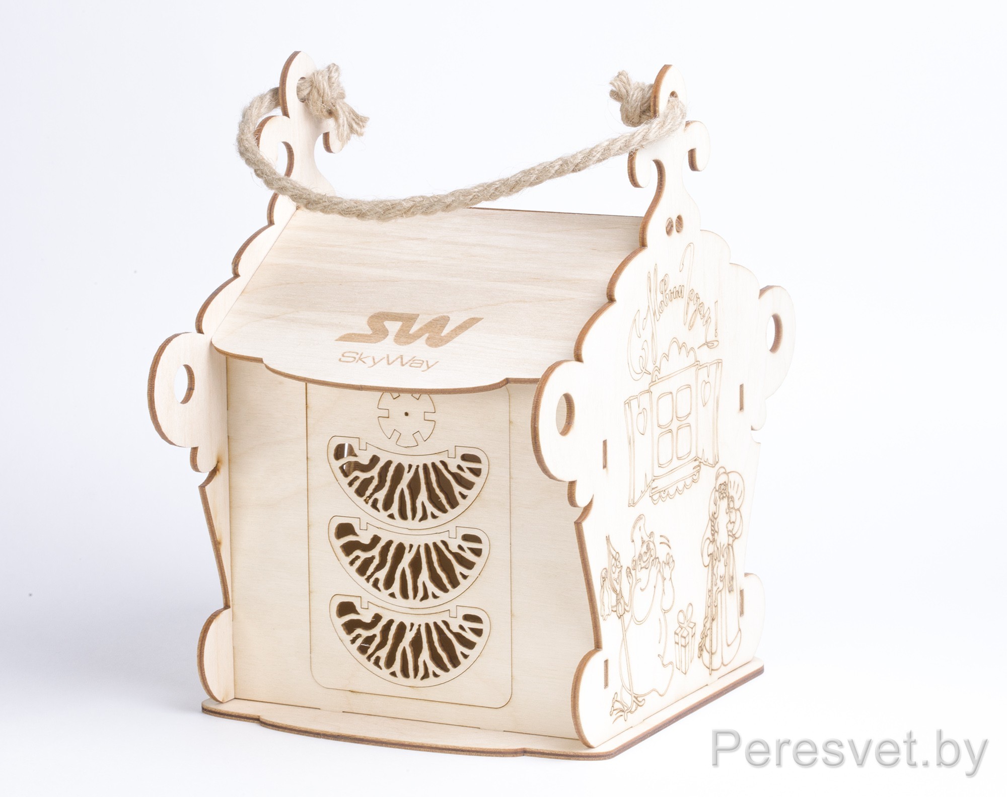 новогодняя упаковка 2022, купить новогоднюю упаковку, упаковка для новогодних подарков купить, новогодняя упаковка оптом, упаковка для новогодних подарков 2022, деревянная упаковка, упаковка для конфет, упаковка коробки конфет, новогодняя упаковка Сундук новогодний деревянный Теремок для конфет с игрушкой на peresvet.by