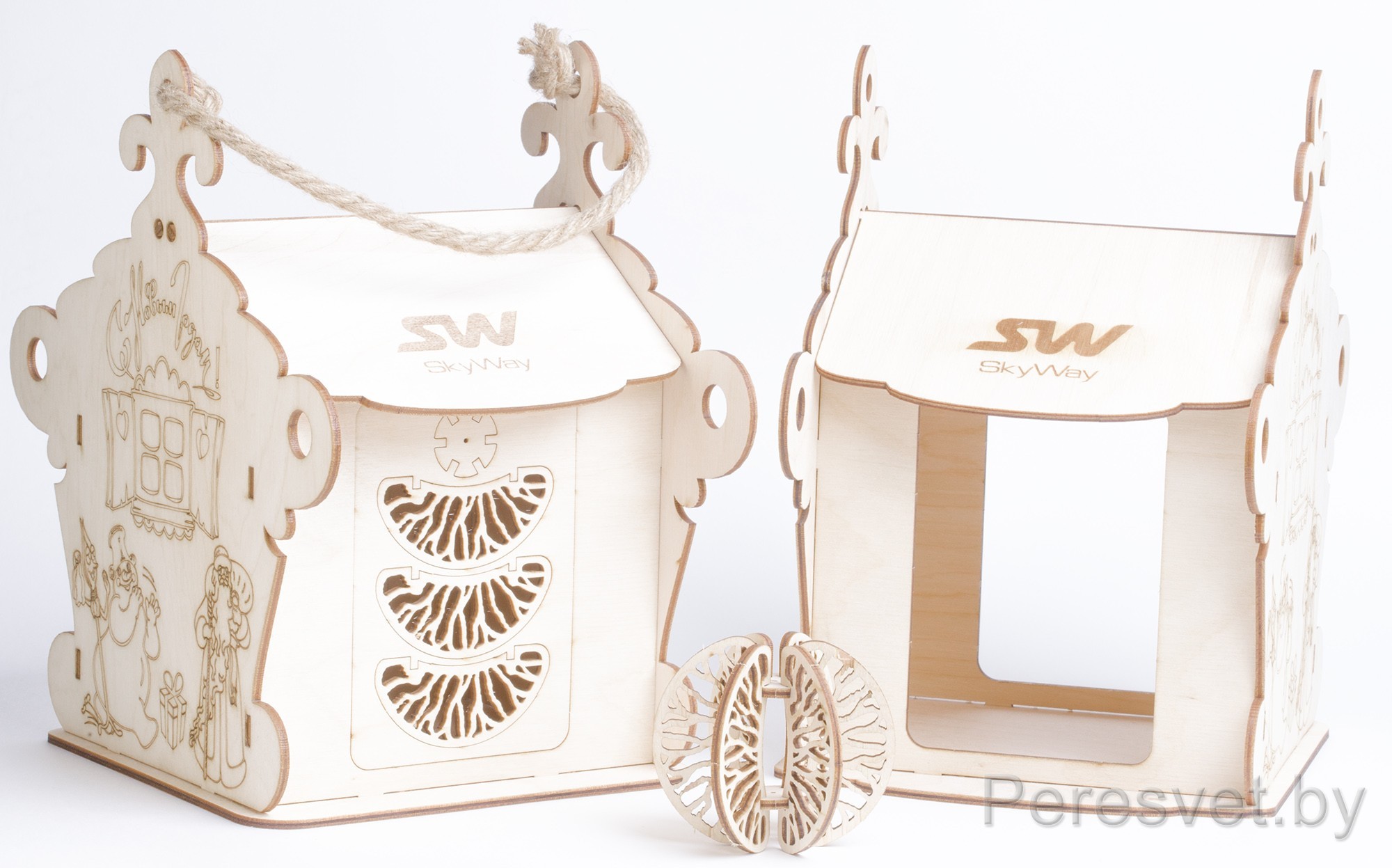 новогодняя упаковка 2022, купить новогоднюю упаковку, упаковка для новогодних подарков купить, новогодняя упаковка оптом, упаковка для новогодних подарков 2022, деревянная упаковка, упаковка для конфет, упаковка коробки конфет, новогодняя упаковка Сундук новогодний деревянный Теремок для конфет с игрушкой на peresvet.by