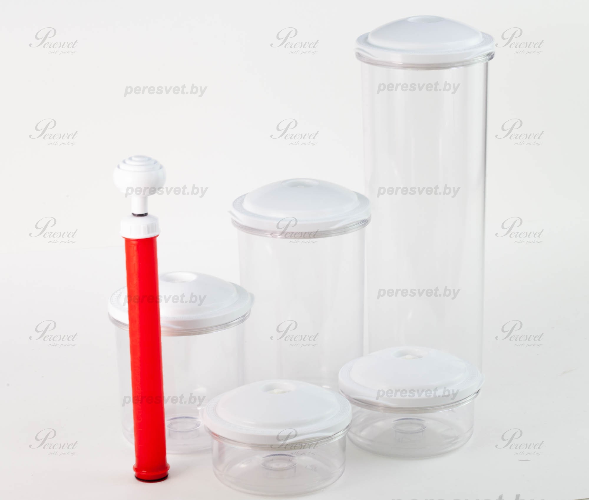 крышка, купить крышку, вакуумные крышки, пластиковые крышки, вакуумные крышки для банок, купить вакуумные крышки, закатки, консервация, консервация овощей, набор контейнеров Набор контейнеров ВАКС с насосом КВХН-96-5 на peresvet.by