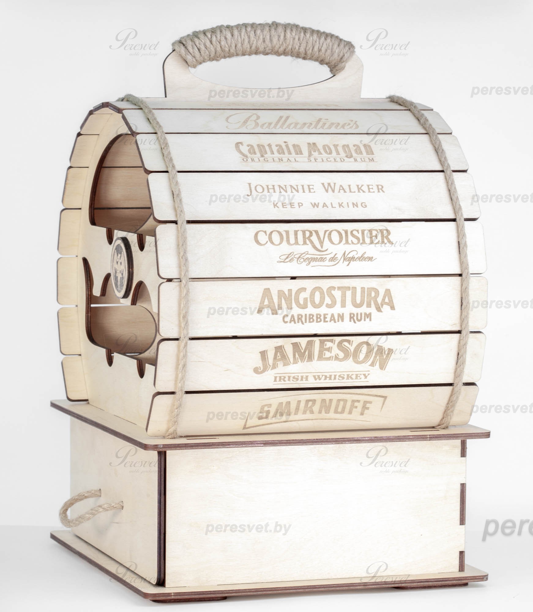 камни для виски, бар, мини бар, переносной бар, собственное производство, нанесение логотипа, карельский ледник, подарочная бочка, изделие из дерева, деревянная бочка, деревянный бар, баз из дерева, бар с собой, хранение бутылок Мини бар бочка Диоген Элит светлое дерево на peresvet.by