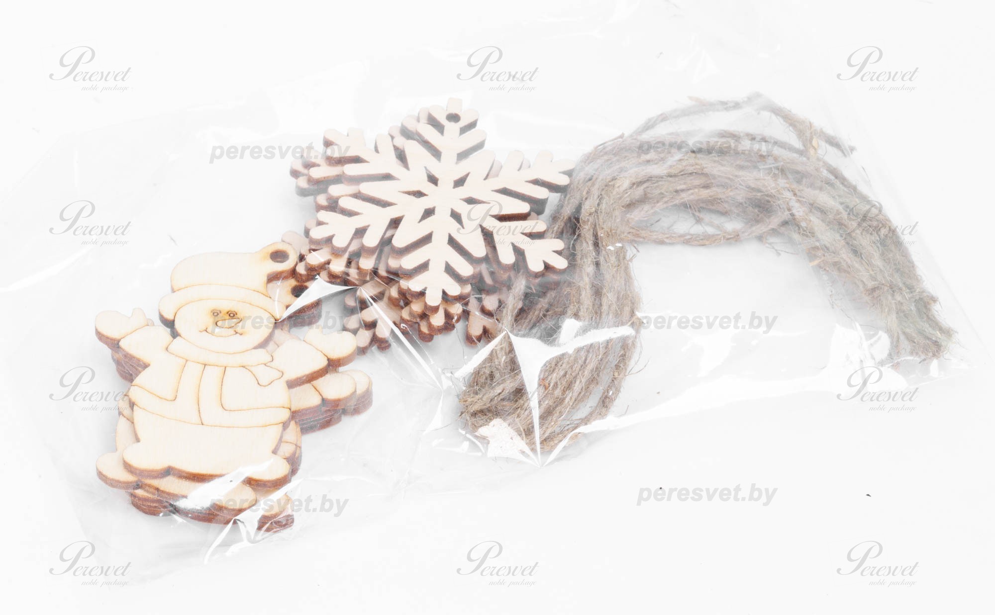 новый год, снежинки, снежинка деревянная, снежинка новогодняя, снежинка на ёлку, новогоднее украшение, украшение на елку, шарики на елку, елочные игрушки Набор новогодних снежинок Снеговик и снежинка на peresvet.by