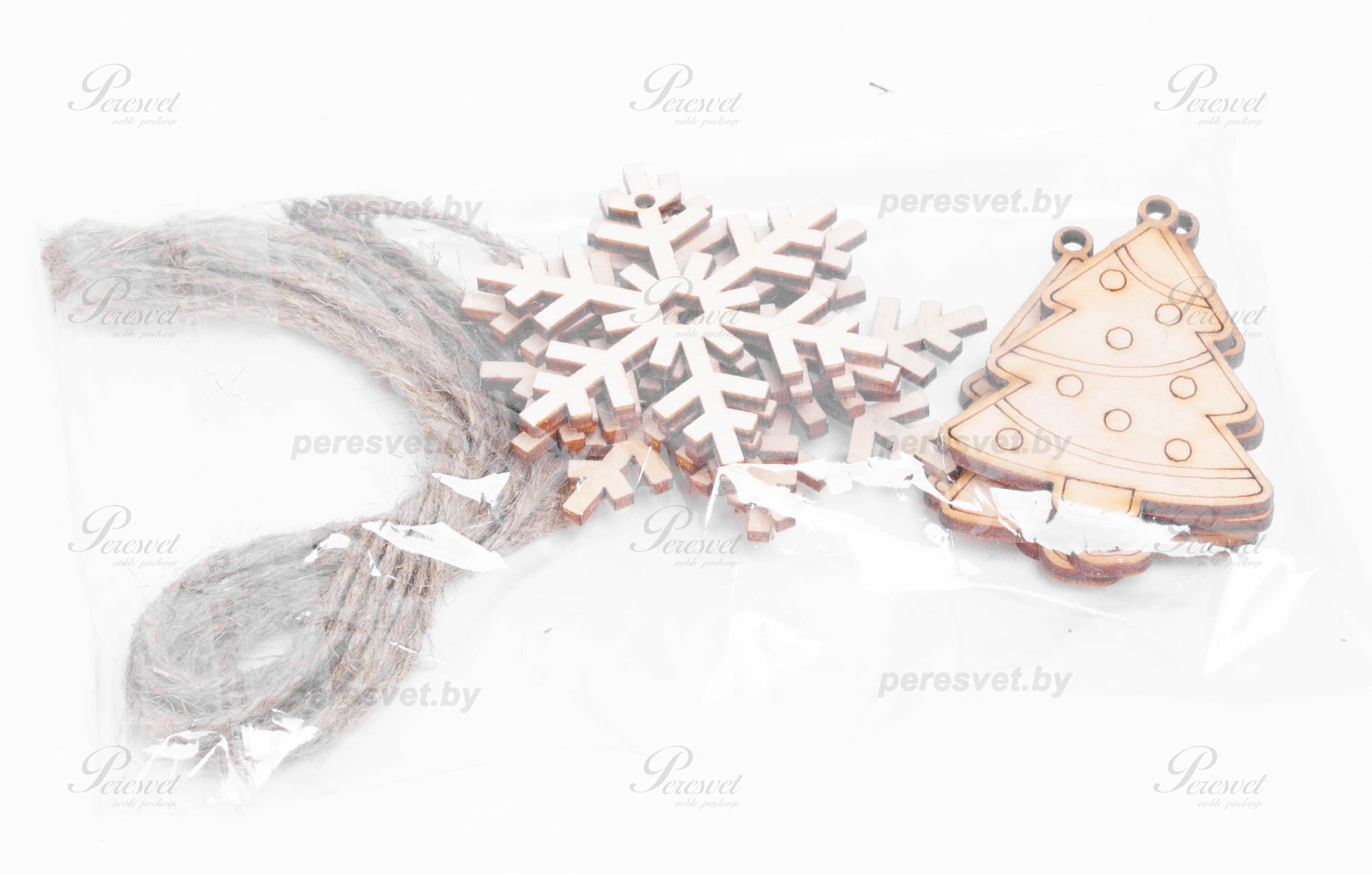новый год, снежинки, снежинка деревянная, снежинка новогодняя, снежинка на ёлку, новогоднее украшение, украшение на елку, шарики на елку, елочные игрушки Набор новогодних снежинок Ёлочка и снежинка на peresvet.by
