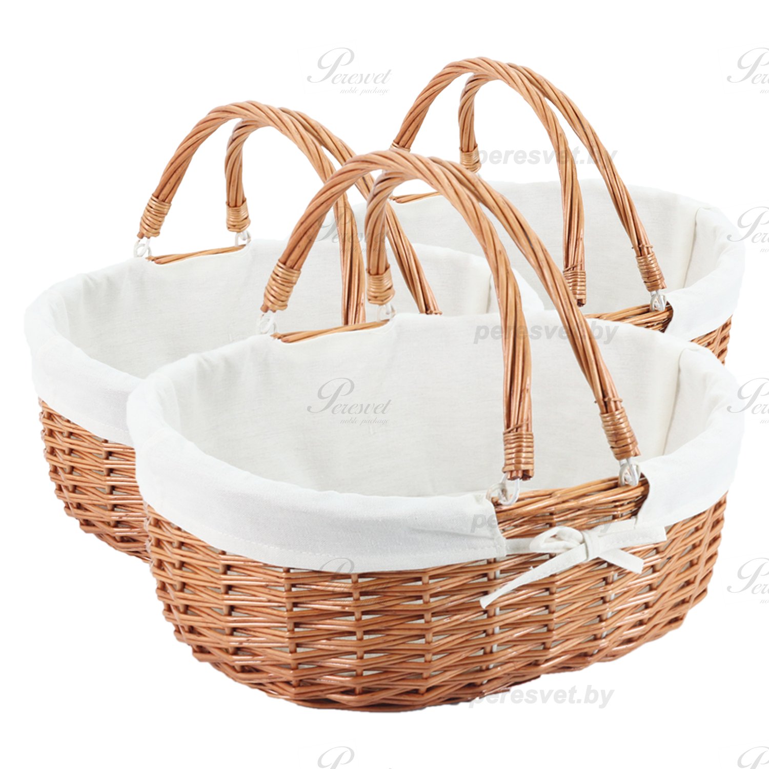 пасхальная корзина, корзины из лозы, плетение корзин из лозы, корзина из лозы купить, плетеные корзины из лозы купить, лоза кошики, корзина для пикника, корзина для грибов, корзина грибника Корзина из лозы Хозяюшка. Комплект, 3 шт. на peresvet.by