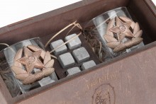 Подарочный набор Кокарда бронзовая и камнями для напитков на peresvet.by