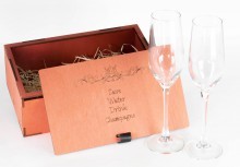 Набор подарочный Save water drink champagne с бокалами на peresvet.by