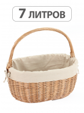 Корзина плетенная из лозы. Лесная поляна на peresvet.by